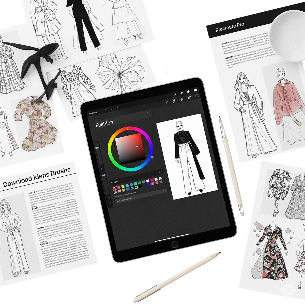 Procreate fashion illustration module