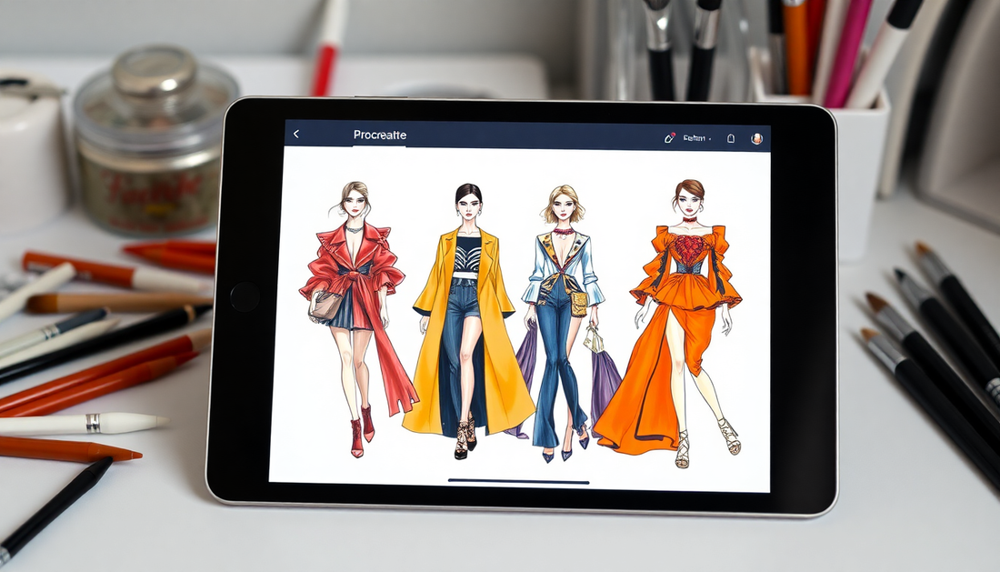 Erstellen eines digitalen Modeportfolios mit Procreate | Fashion Procreate