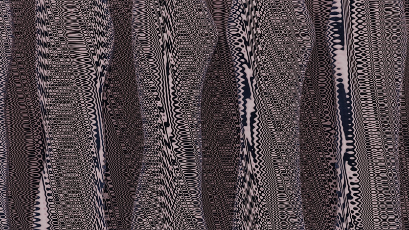A close up of a curtain with a pattern on it