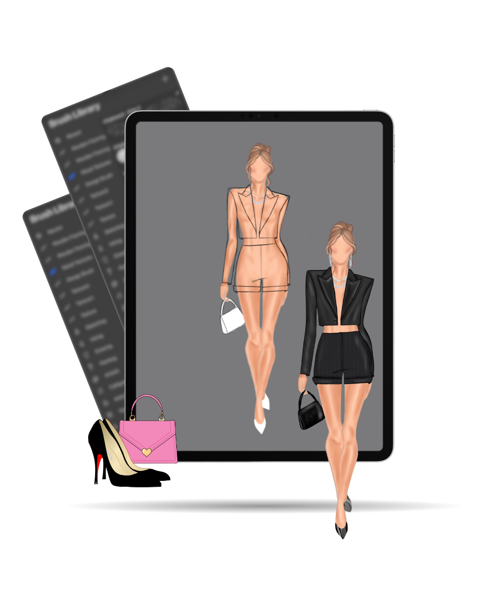 Fashion Procreate Kit with 340 Stencils